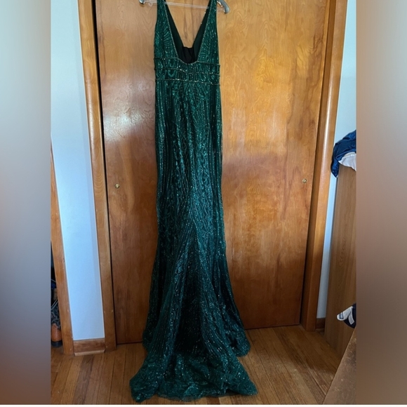 Rachel Allan Green Evening Gown - Picture 4 of 7